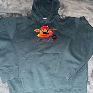 Nike Men's Dark Green Hoodie with Graphic